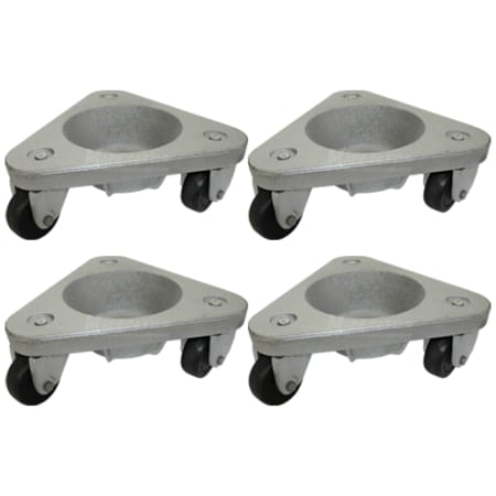 Mapp Caster Hvy Dty Tri-Wheel Dollies W/ 2 Rubber Wheels, 1,500 Lbs Cap., PK4 P2127-4